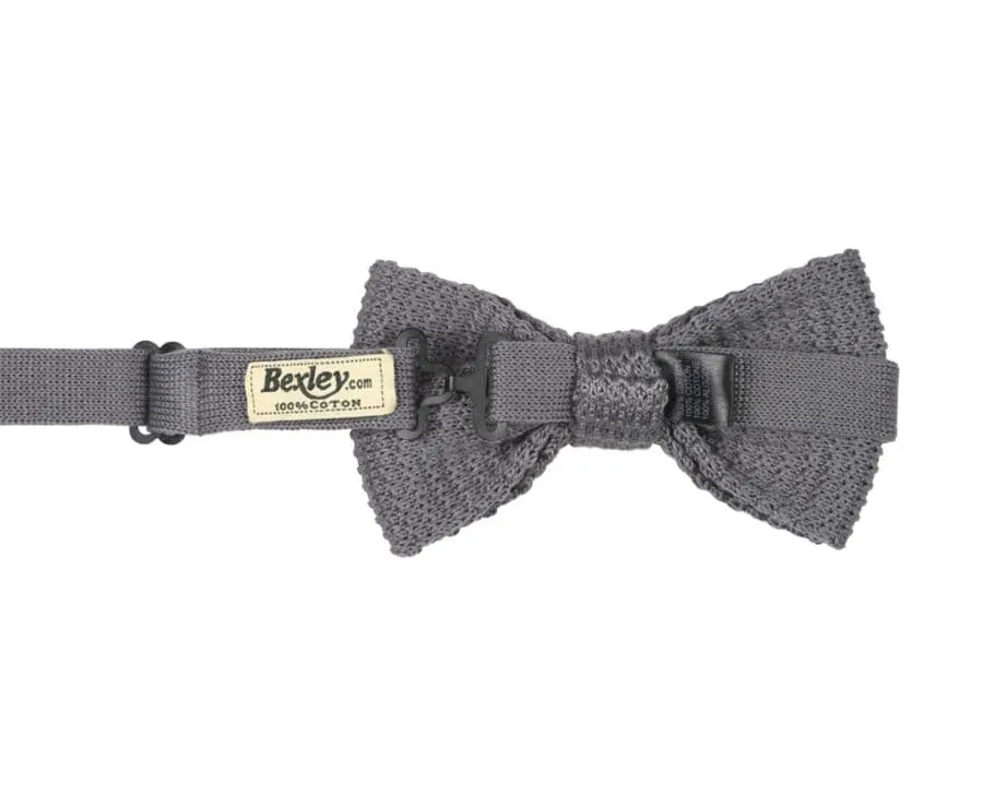 Grey Woolen Bow Tie