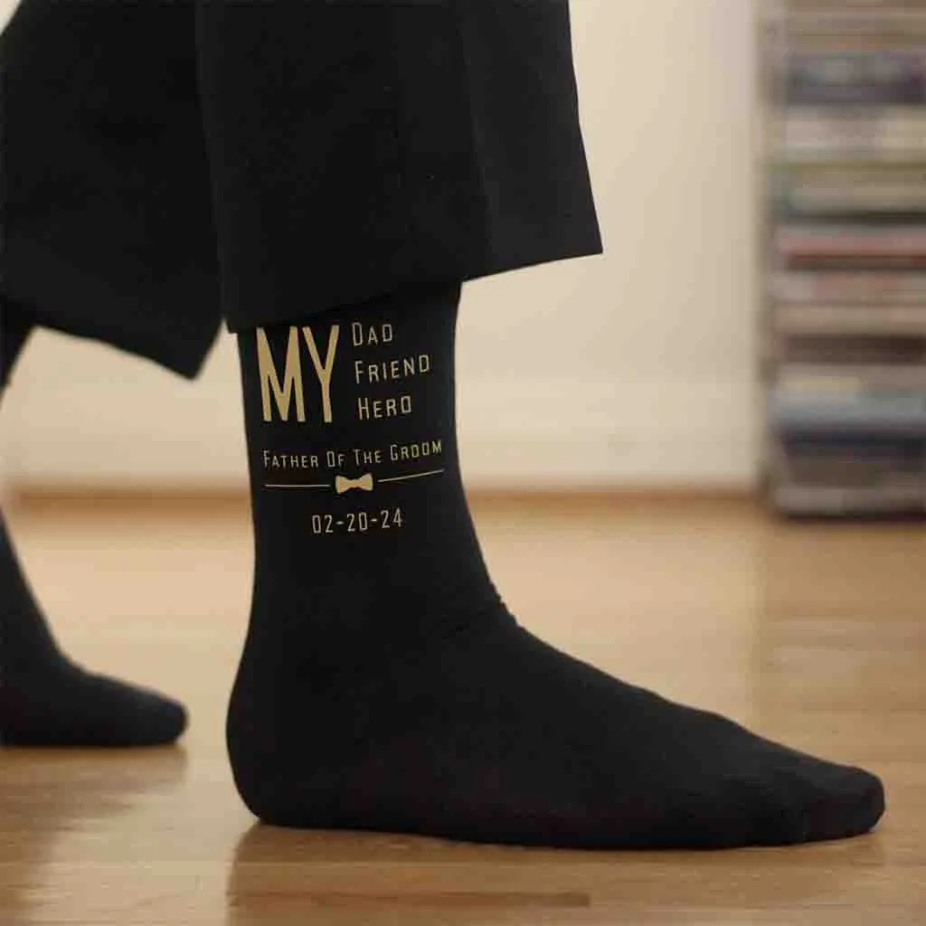 Groom's Personalized Socks - Dad, Friend, Hero