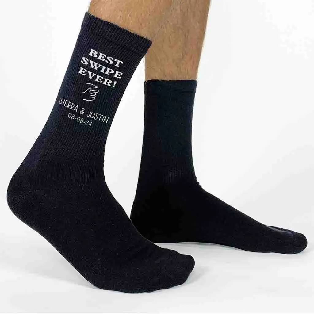 Groom's Personalized Socks - Swipe Right Socks | Best Deals