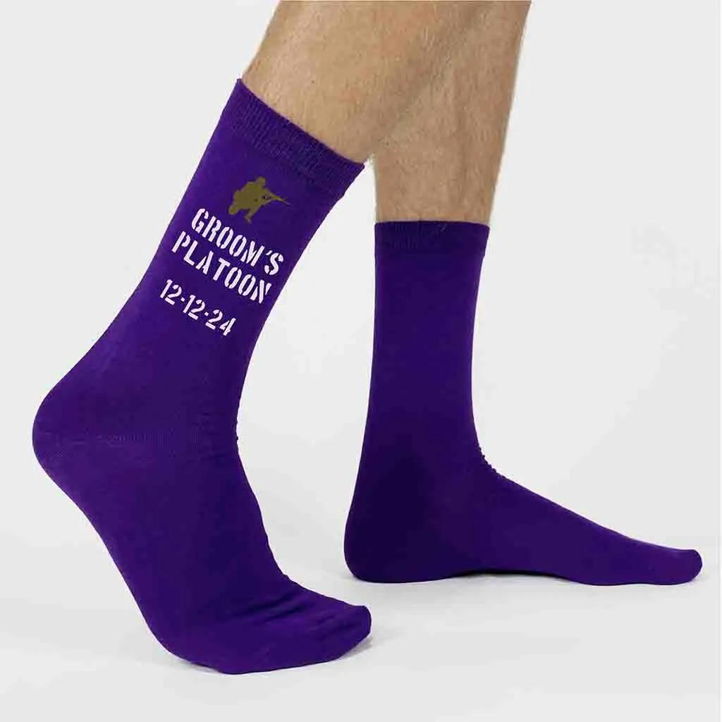 Groom's Platoon Custom Wedding Socks - Personalized Offer