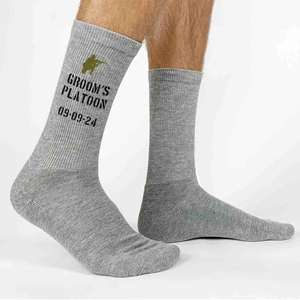 Groom's Platoon Custom Wedding Socks - Personalized Offer