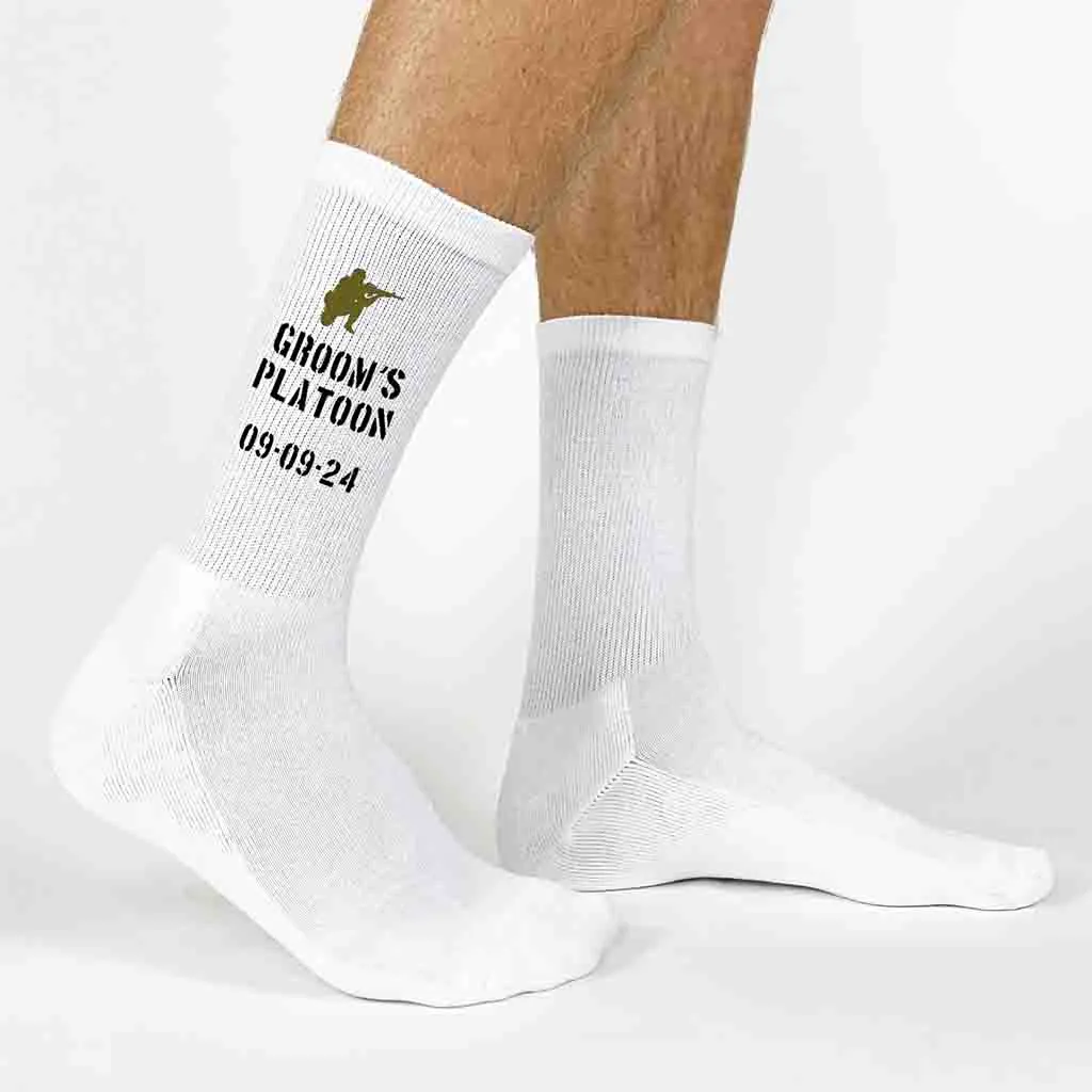 Groom's Platoon Custom Wedding Socks - Personalized Offer