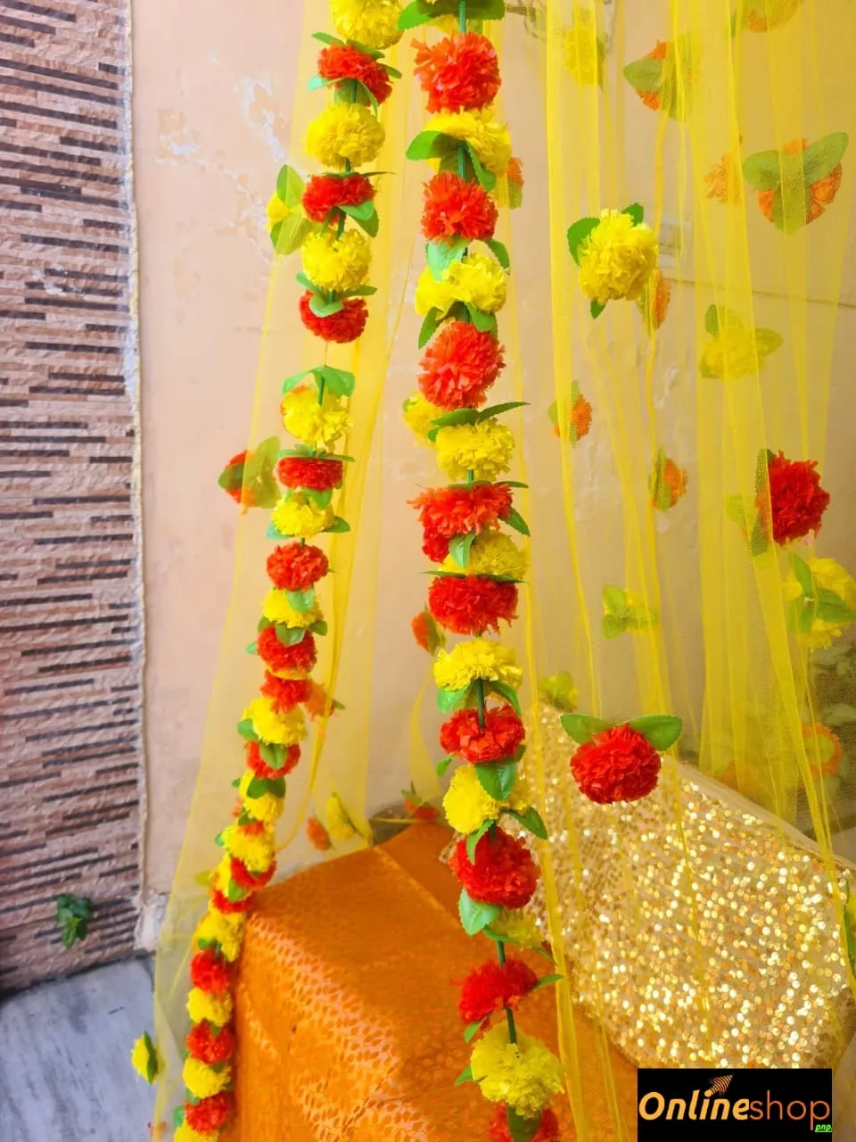 Haldi Marigold canopy for festive decorations - DECO001HC