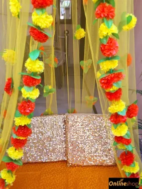 Haldi Marigold canopy for festive decorations - DECO001HC