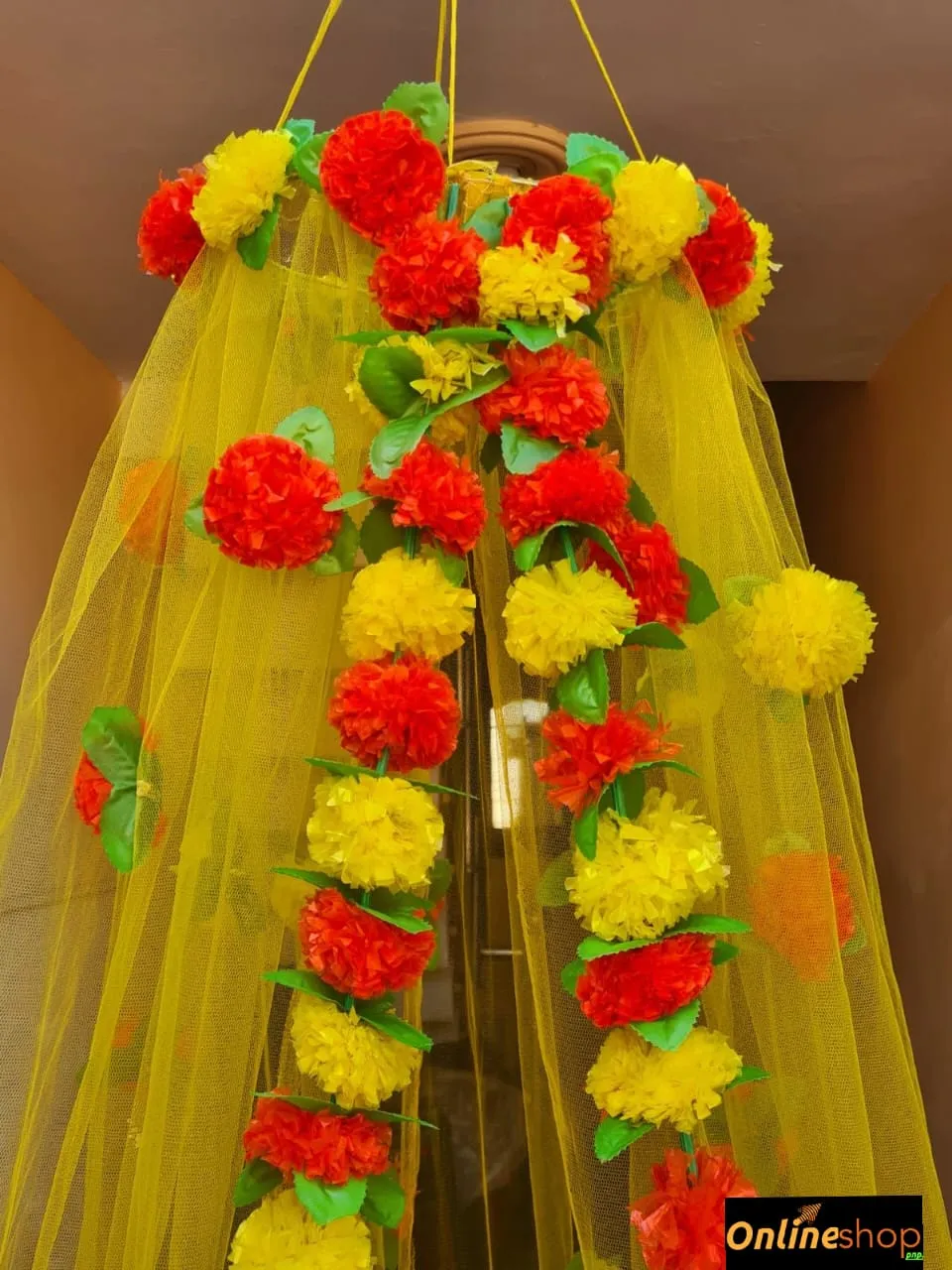 Haldi Marigold canopy for festive decorations - DECO001HC