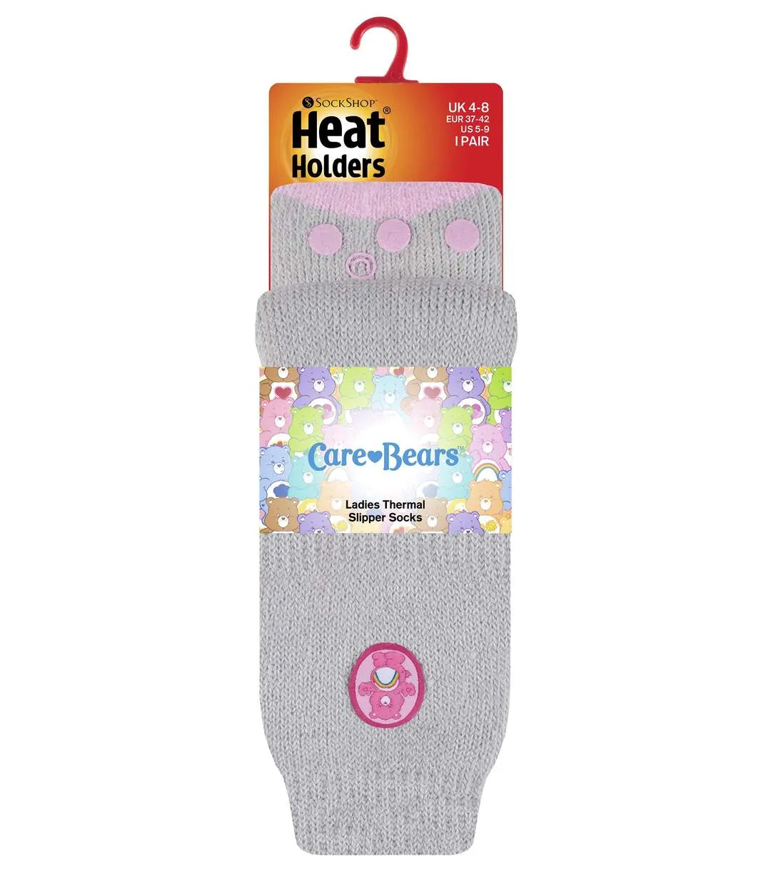 Heat Holders - Ladies Thick Cute Soft Non Slip Indoor Cosy Eeyore Thermal Slipper Socks with Grips