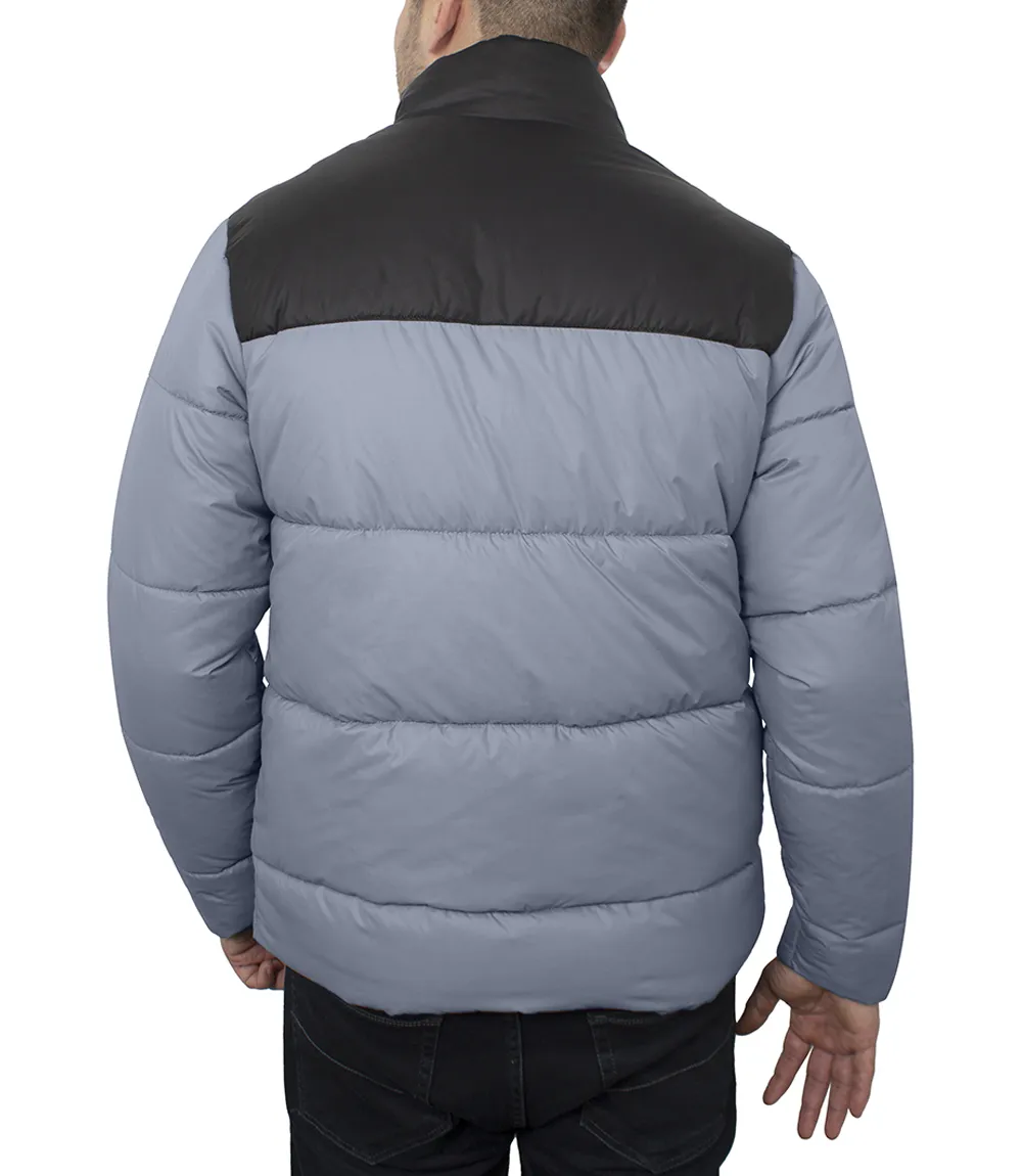 Henry Grey and Black Lightweight Puffer Jacket for Men - Winter Down Jacket