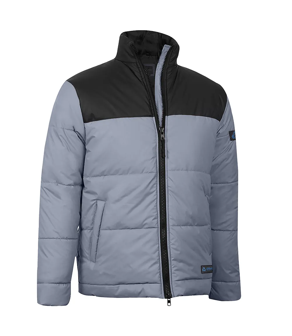 Henry Grey and Black Lightweight Puffer Jacket for Men - Winter Down Jacket