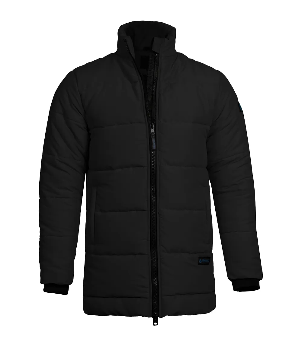 Herman Mens 3/4 Length Black Down Puffer Jacket