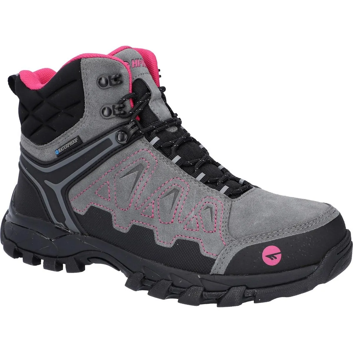 Hi-Tec V-Lite Explorer WP Hiking Boots Grey/Fuchsia