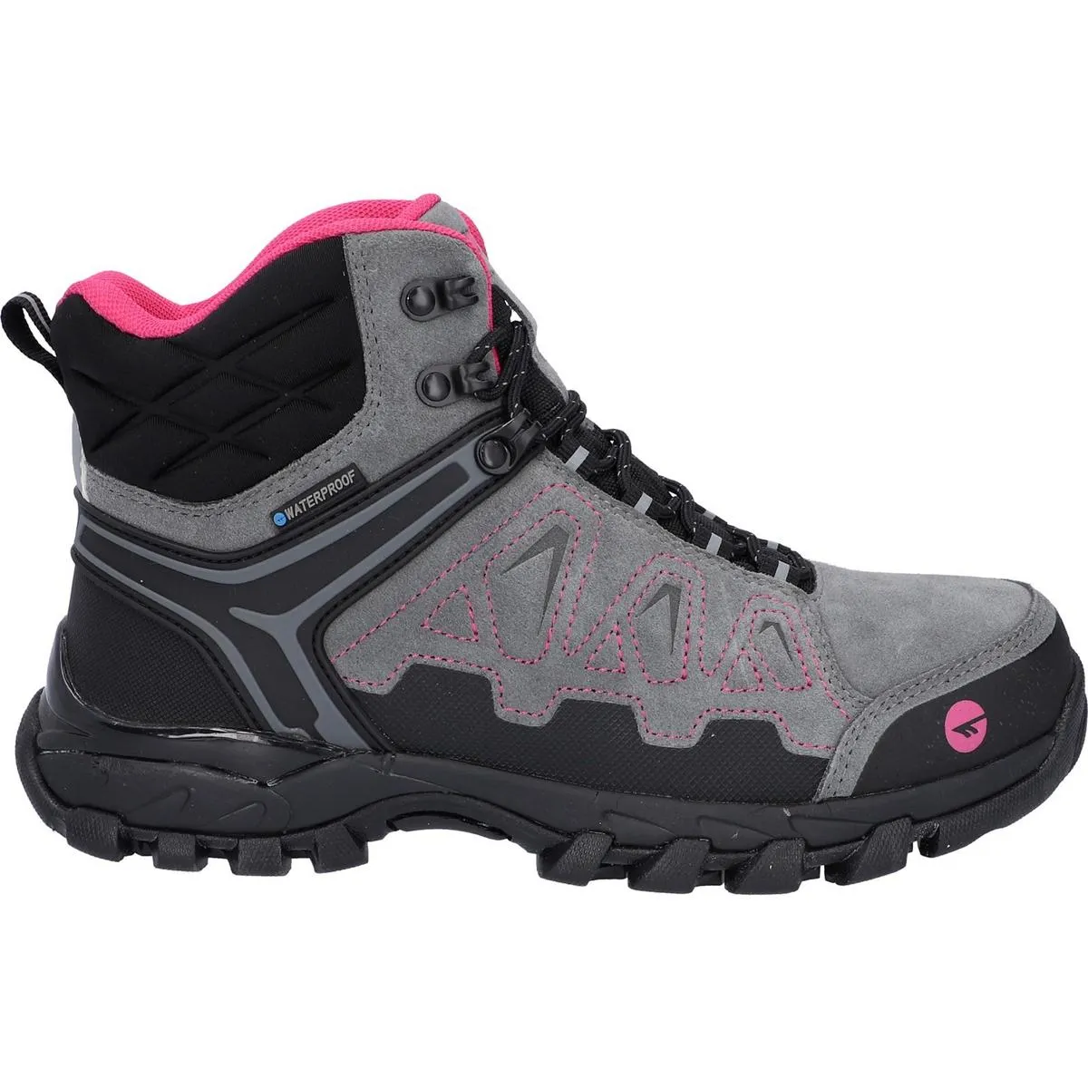 Hi-Tec V-Lite Explorer WP Hiking Boots Grey/Fuchsia