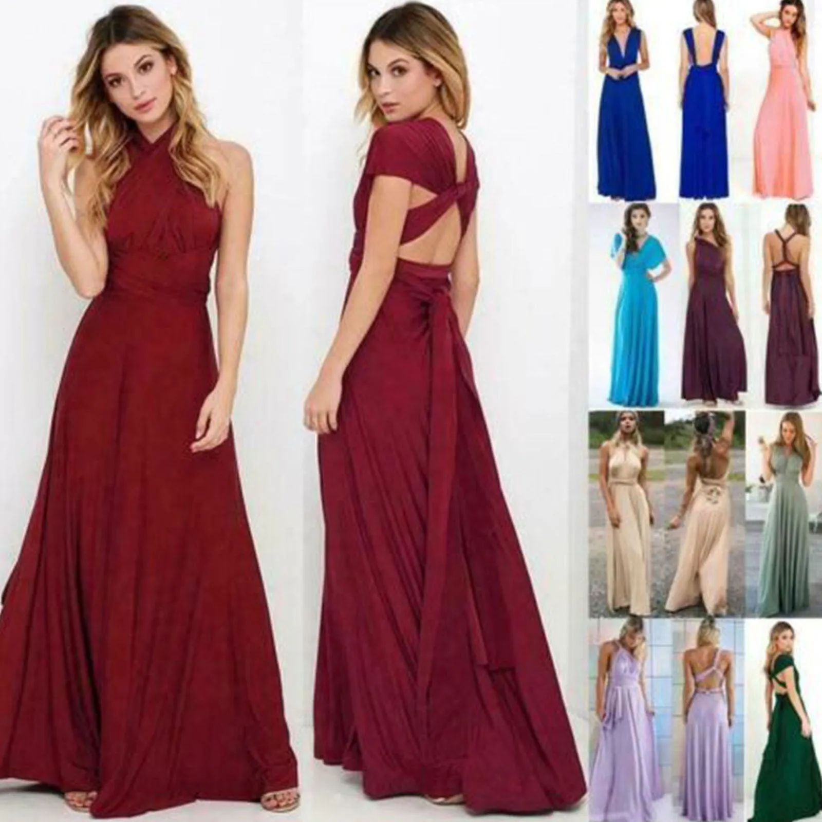 Hotsale Womens Sexy Christmas Dresses V-Neck Backless Pleated Evening Dresses Sleeveless Off Shoulder Cocktail Dress Graduation 