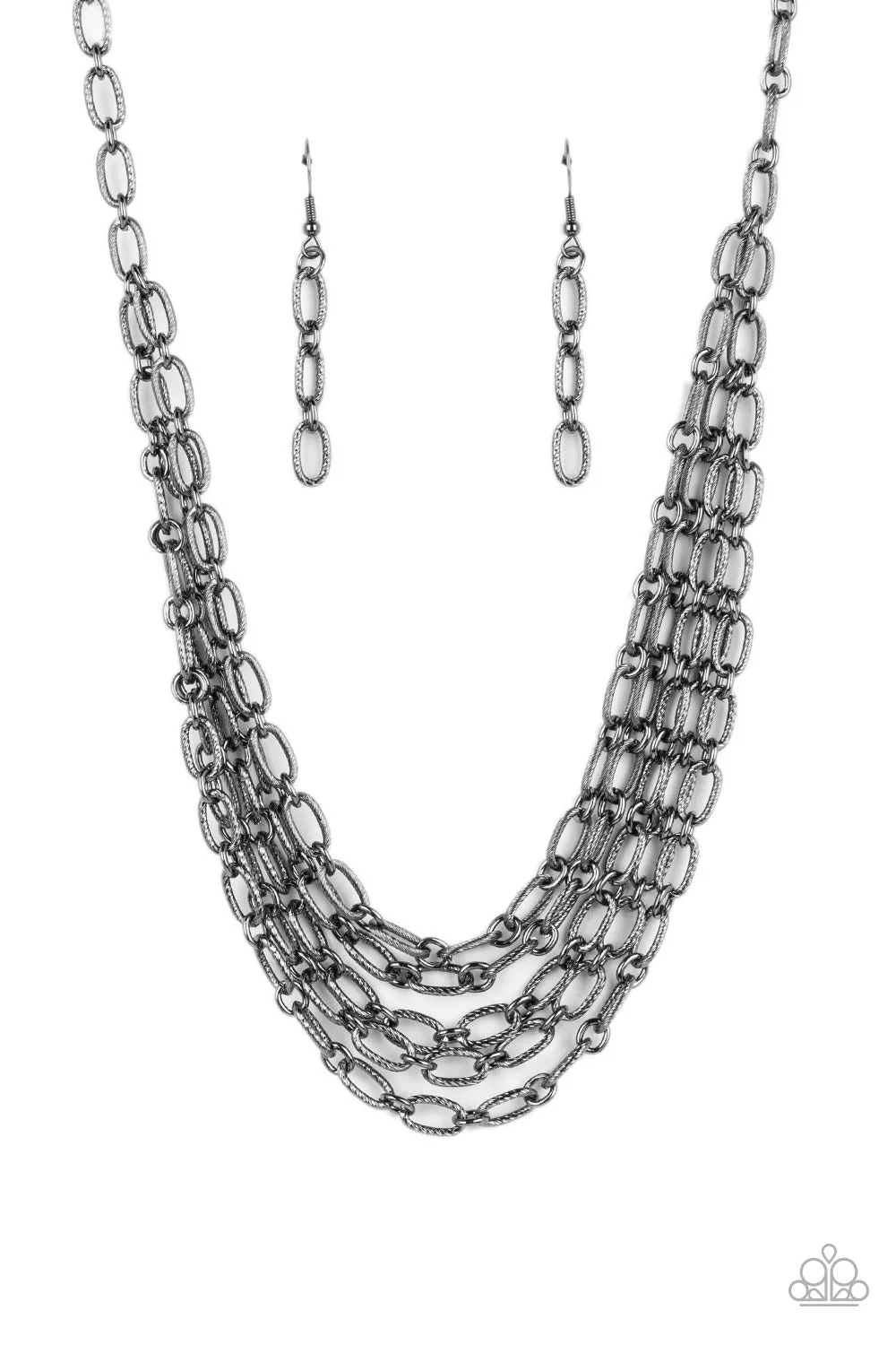 House of CHAIN - Black ~ Paparazzi Necklace