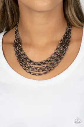 House of CHAIN - Black ~ Paparazzi Necklace