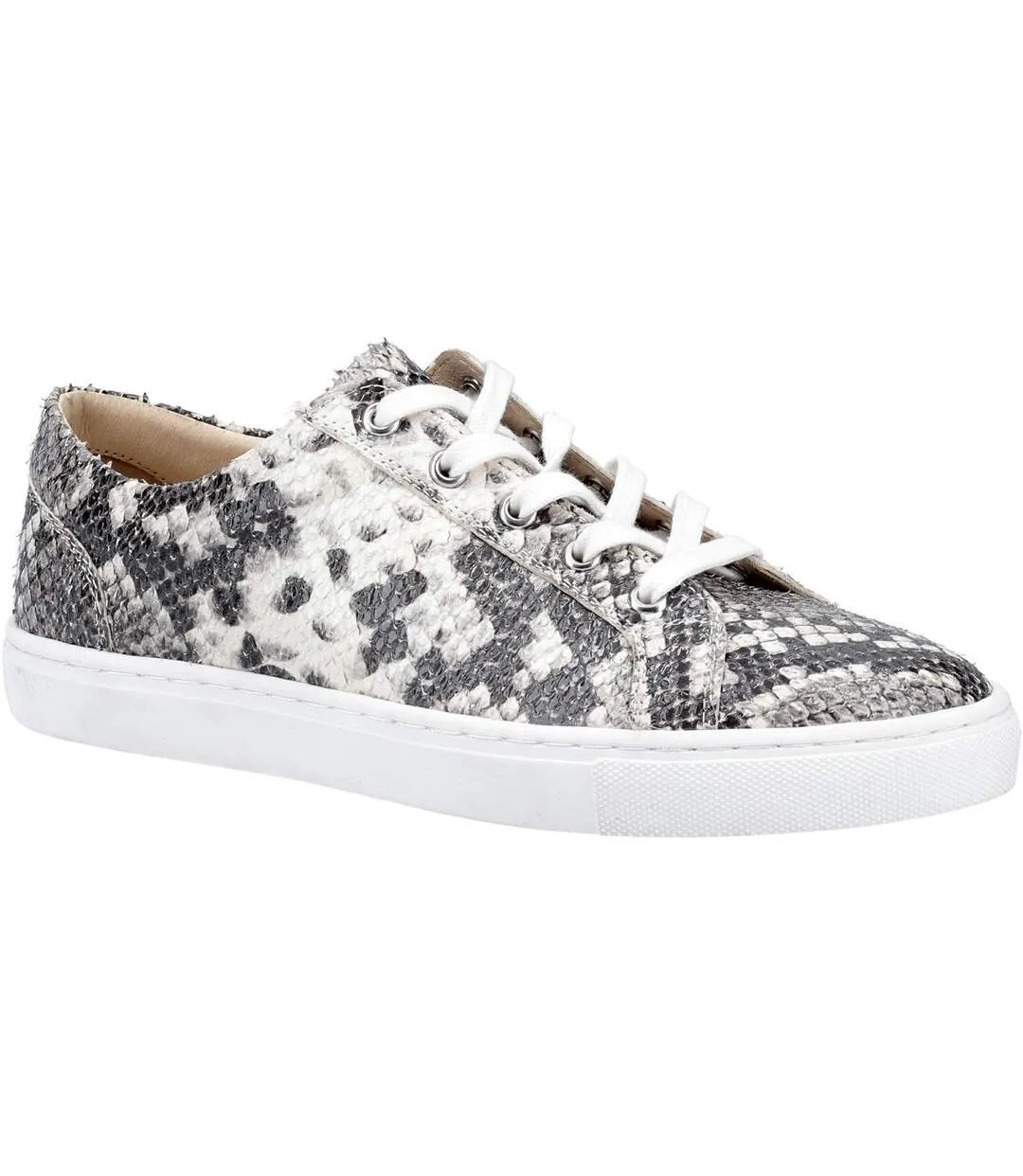 Hush Puppies Womens/Ladies Tessa Python Print Leather Shoes (Gray/White) - UTFS7695