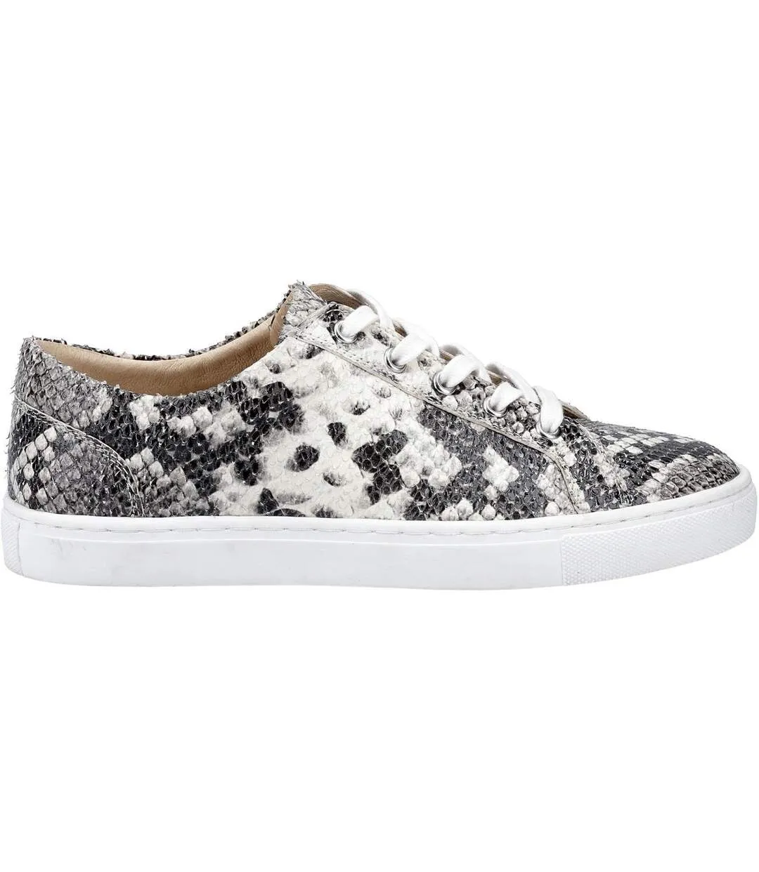 Hush Puppies Womens/Ladies Tessa Python Print Leather Shoes (Gray/White) - UTFS7695