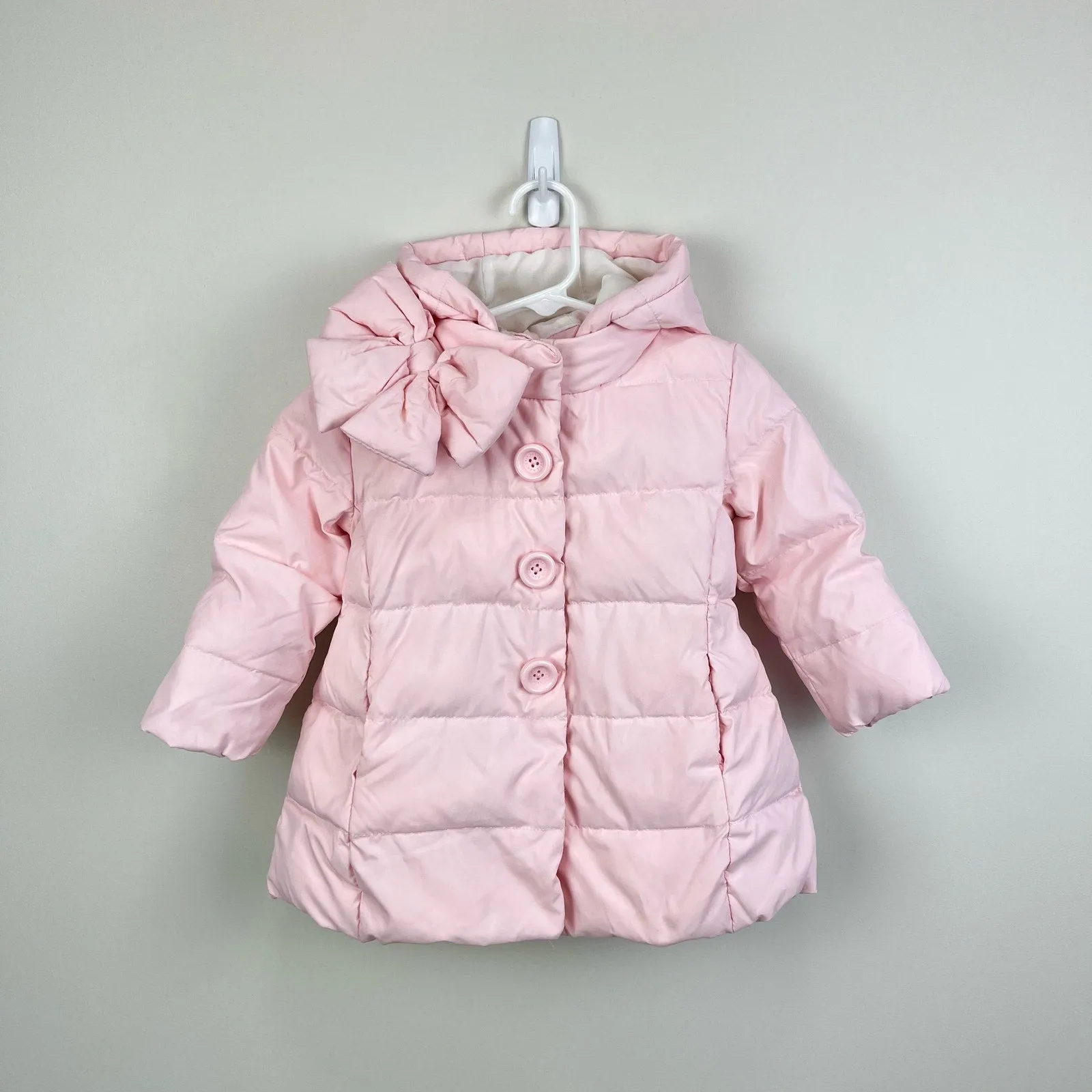 Kate Spade Bow Neck Puffer Jacket Satin Slipper 12 Months