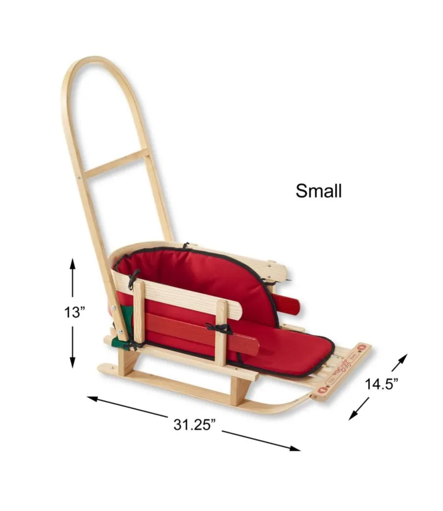 Kids' Pull Sled and Cushion Set with Push Handle