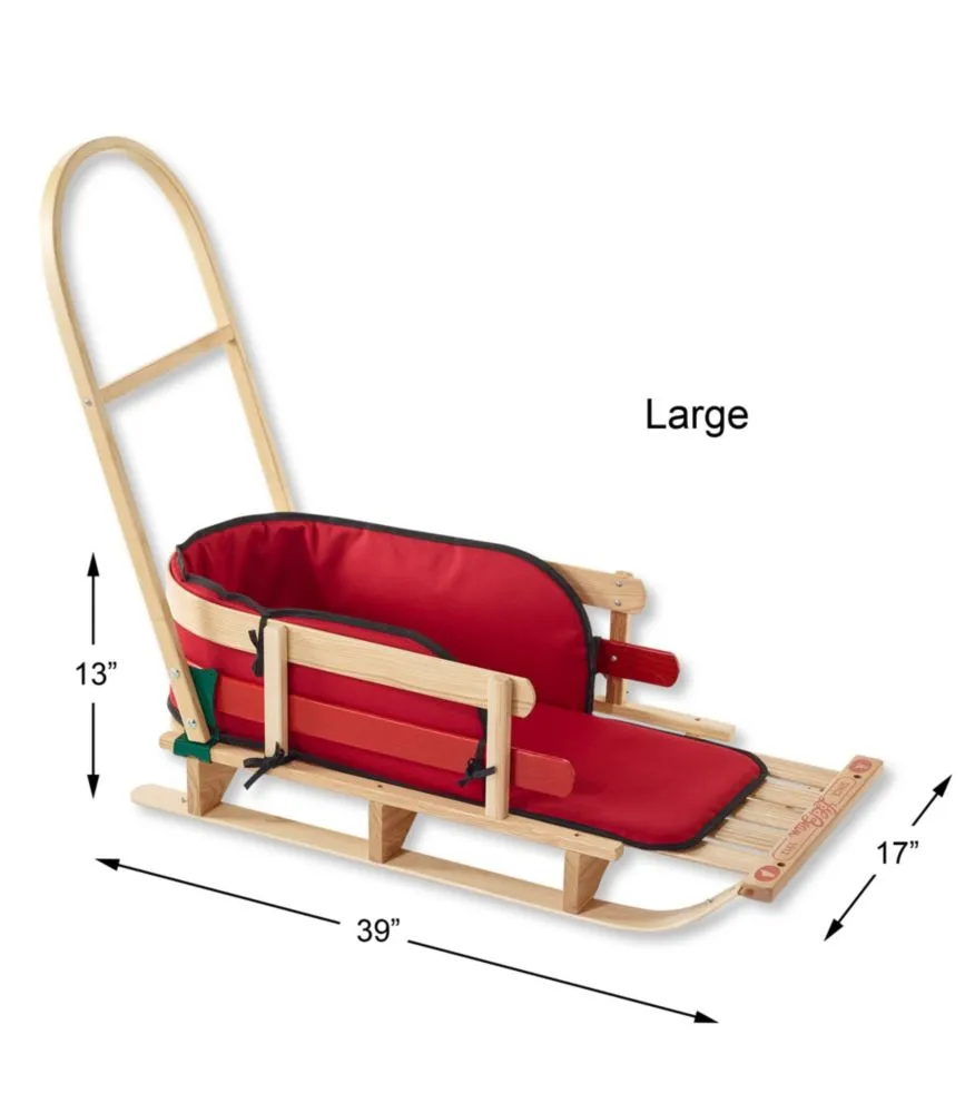 Kids' Pull Sled and Cushion Set with Push Handle