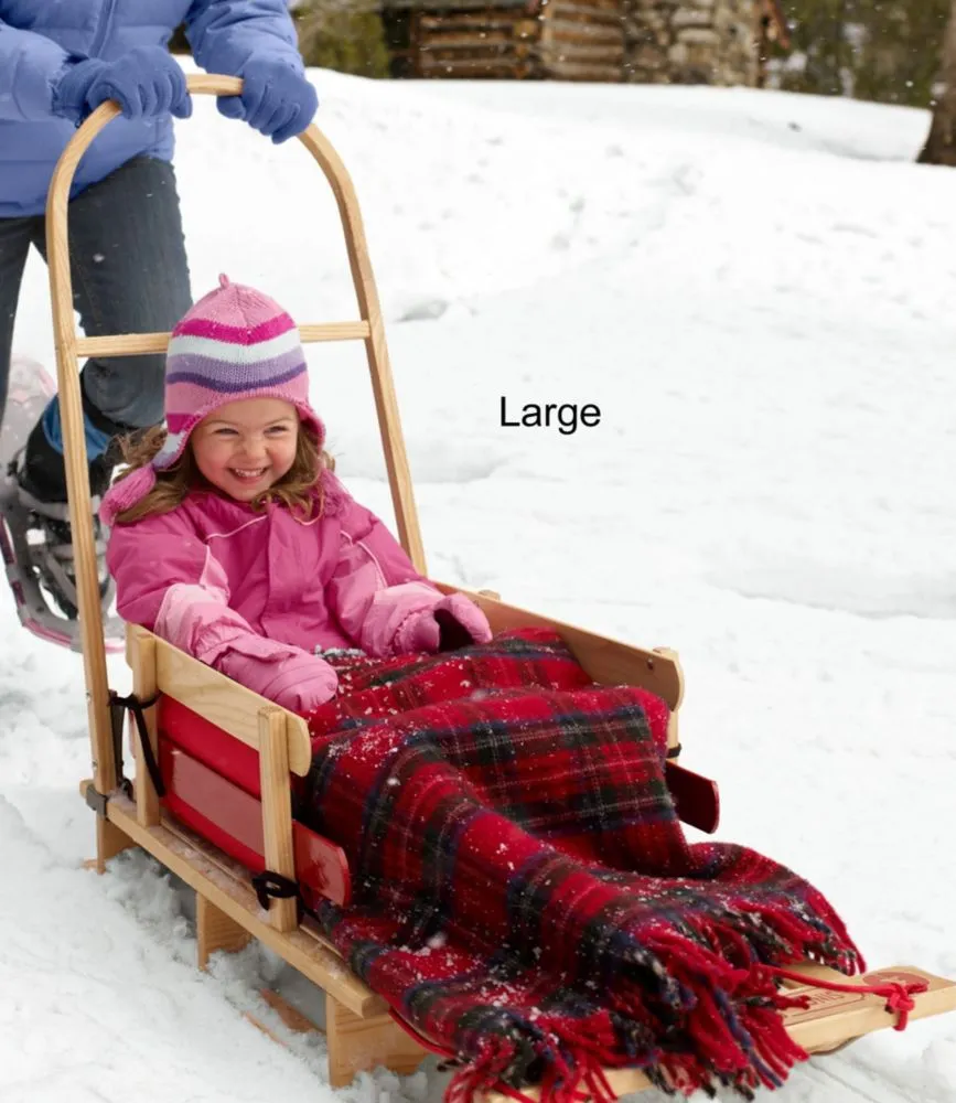 Kids' Pull Sled and Cushion Set with Push Handle