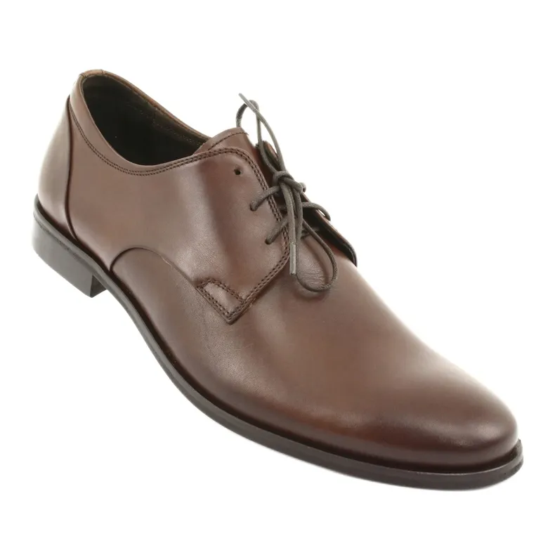 Leather shoes, leather shoes Pilpol 1609 brown