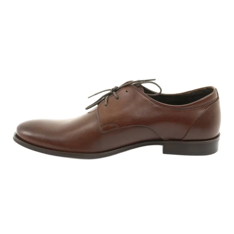 Leather shoes, leather shoes Pilpol 1609 brown