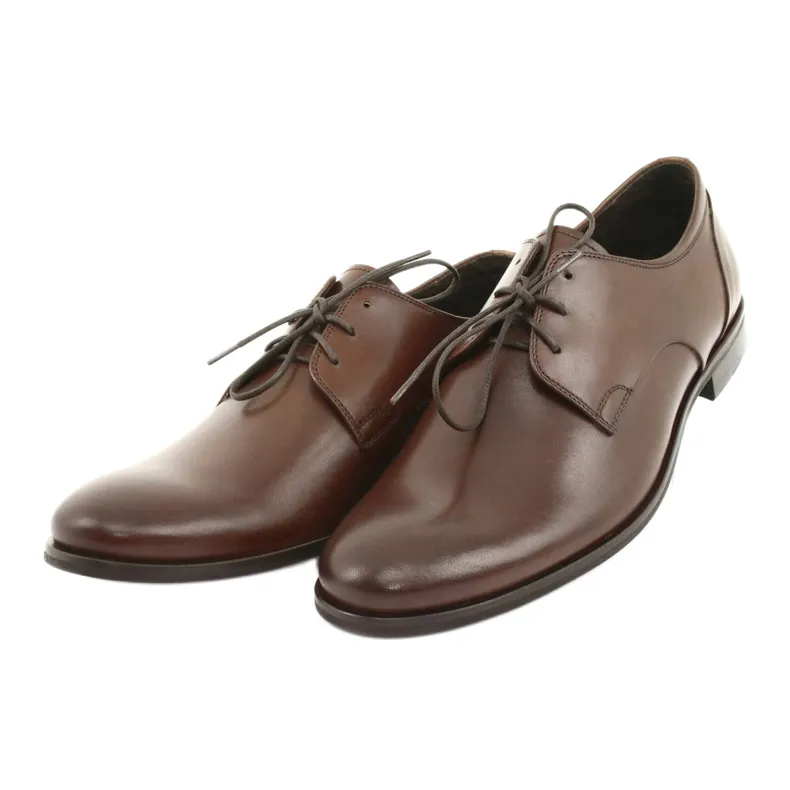 Leather shoes, leather shoes Pilpol 1609 brown