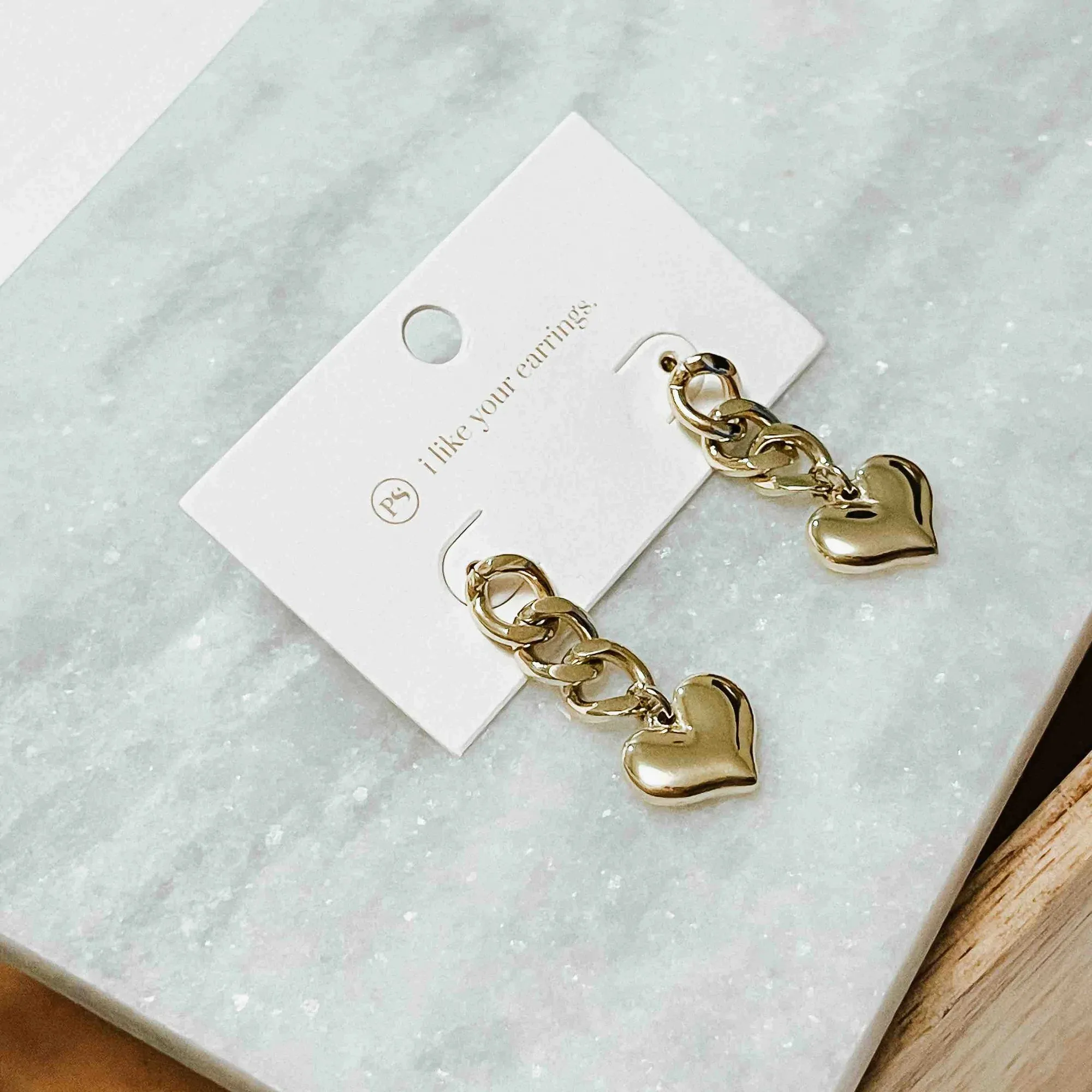 Love You More Heart Earrings