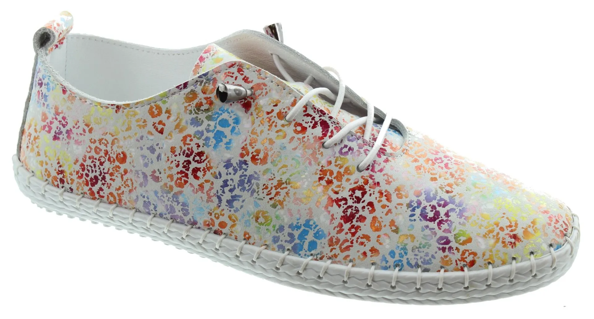 LUNAR Ladies FLE030 Ellington Leather Shoes In Multi