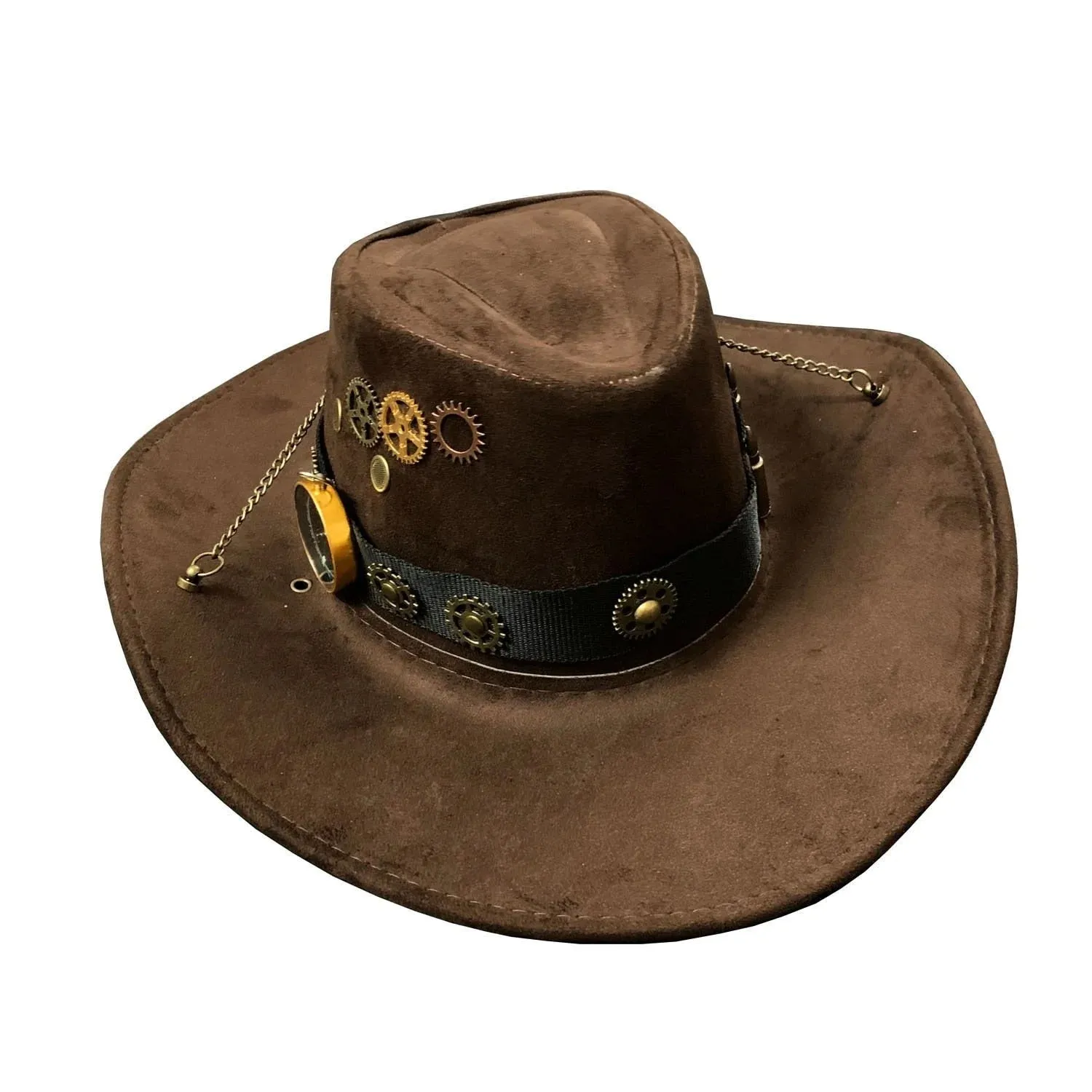 Men and Women Steampunk Cosplay Gears Western Jazz Cowboy Hat