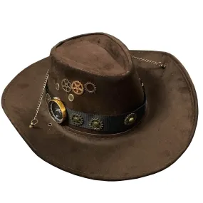 Men and Women Steampunk Cosplay Gears Western Jazz Cowboy Hat