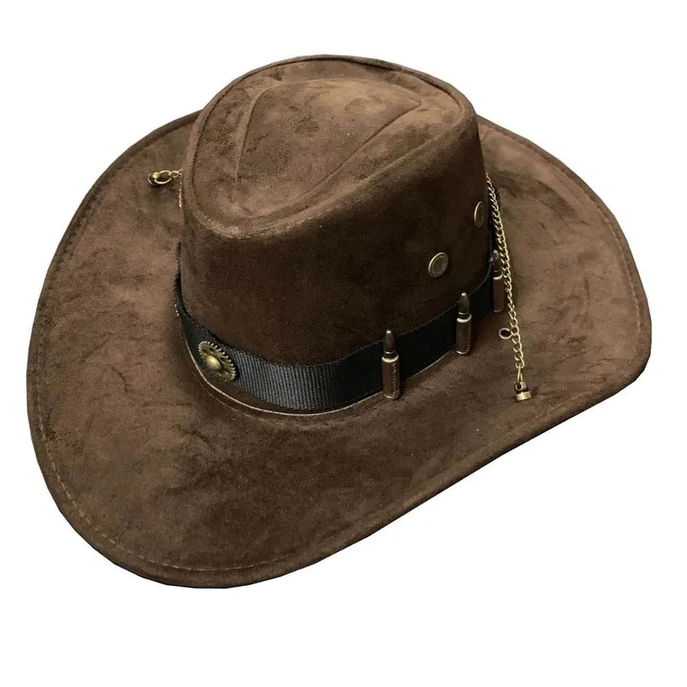 Men and Women Steampunk Cosplay Gears Western Jazz Cowboy Hat