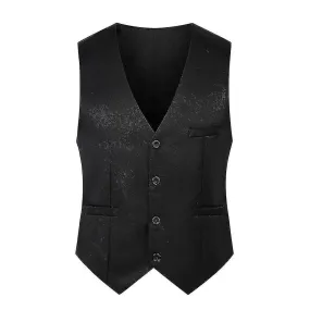 Mens Business Single Breasted Formal Wedding Waistcoat Tuxedo Suit Vest