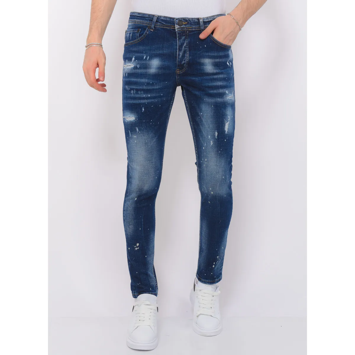 Men's Paint Splatter Stonewashed