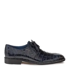 Mezlan Aegis 4733-J Men's Shoes Navy Exotic Alligator Dress Oxfords (MZ3233)