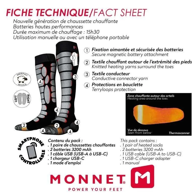 Monnet  Heatprotech Socks 3200 - Calze da sci