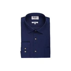 Navy cotton linen shirt - SYLBERT