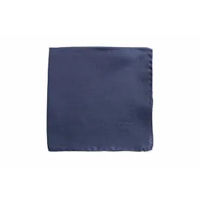 Navy Mulberry Silk Pocket Square