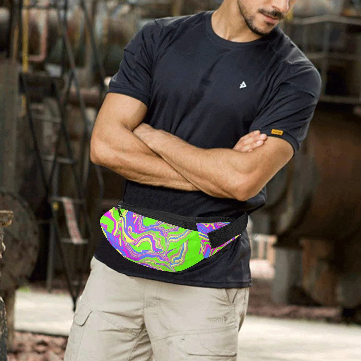 Neon Oil Spill Fanny Pack