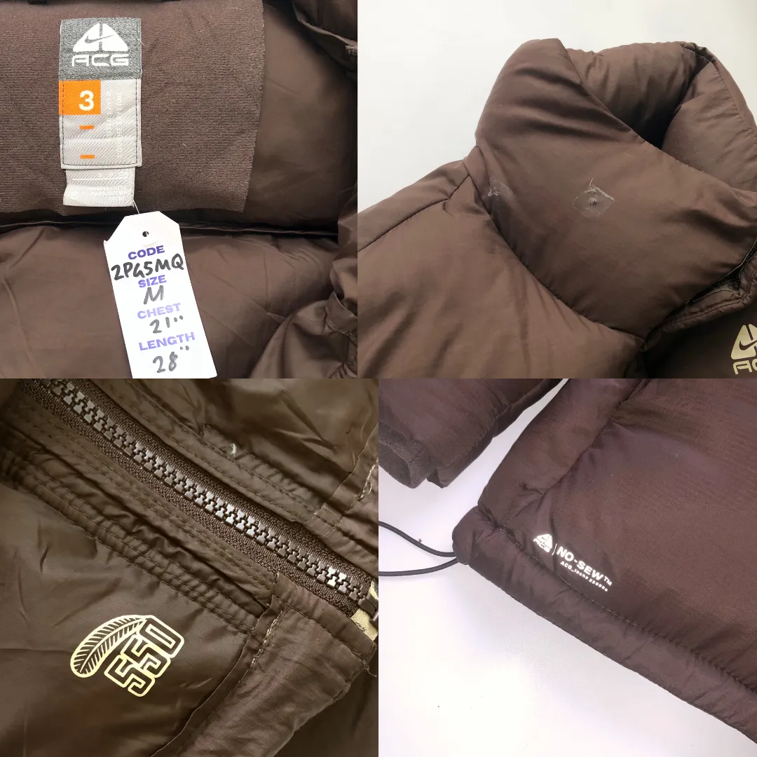 Nike ACG Vintage Brown 550 Down Puffer Jacket Medium