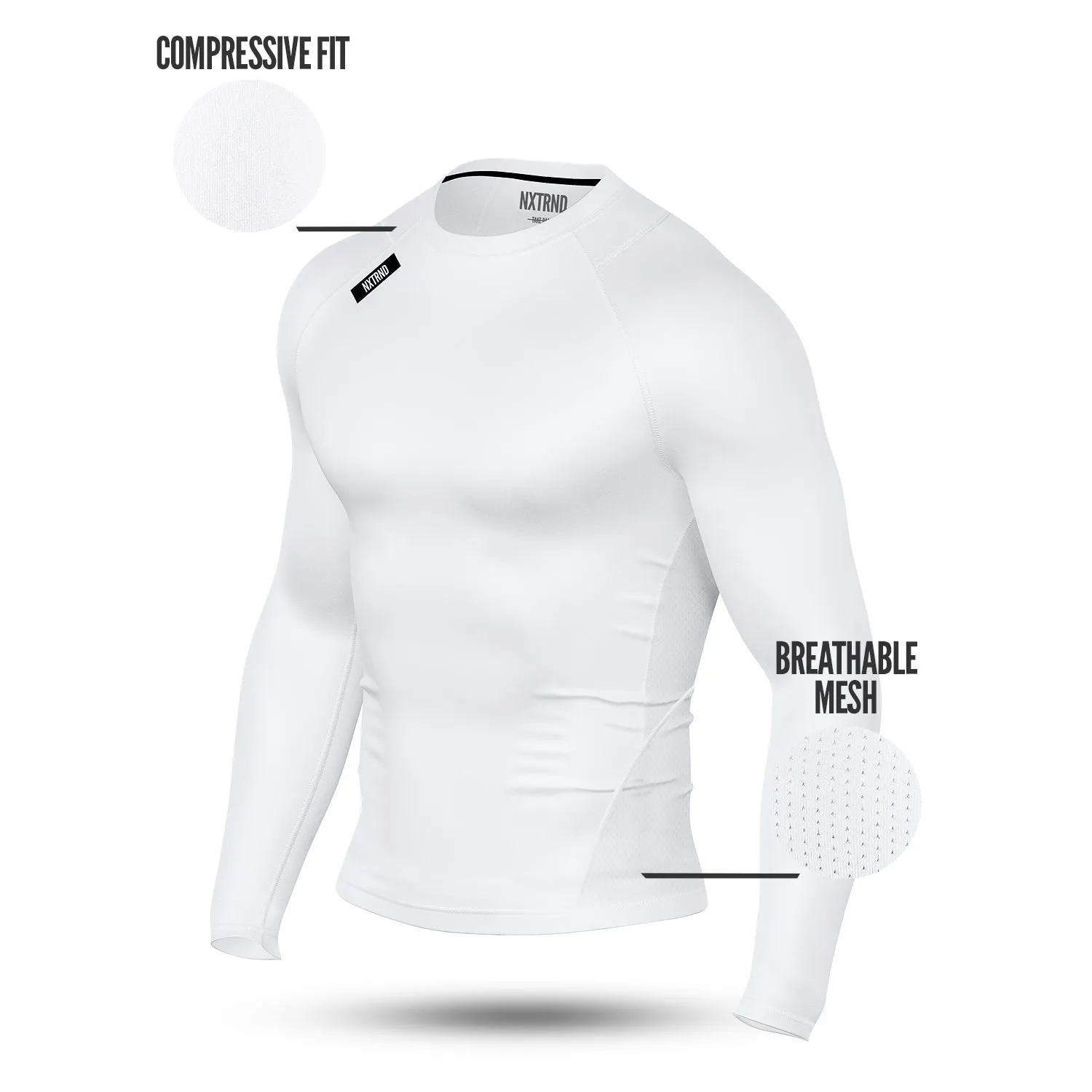 Nxtrnd Core Compression Long Sleeve White