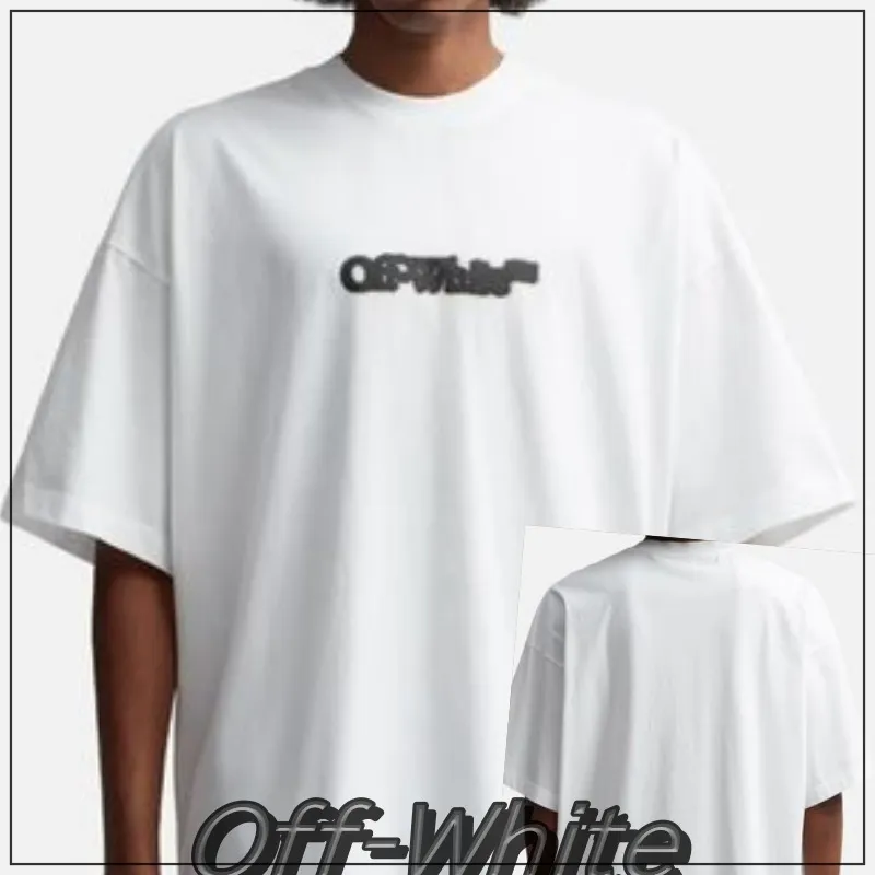 Off-White  |Crew Neck Unisex Street Style Plain Short Sleeves Oversized