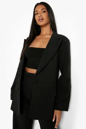 Oversized Button Front Blazer