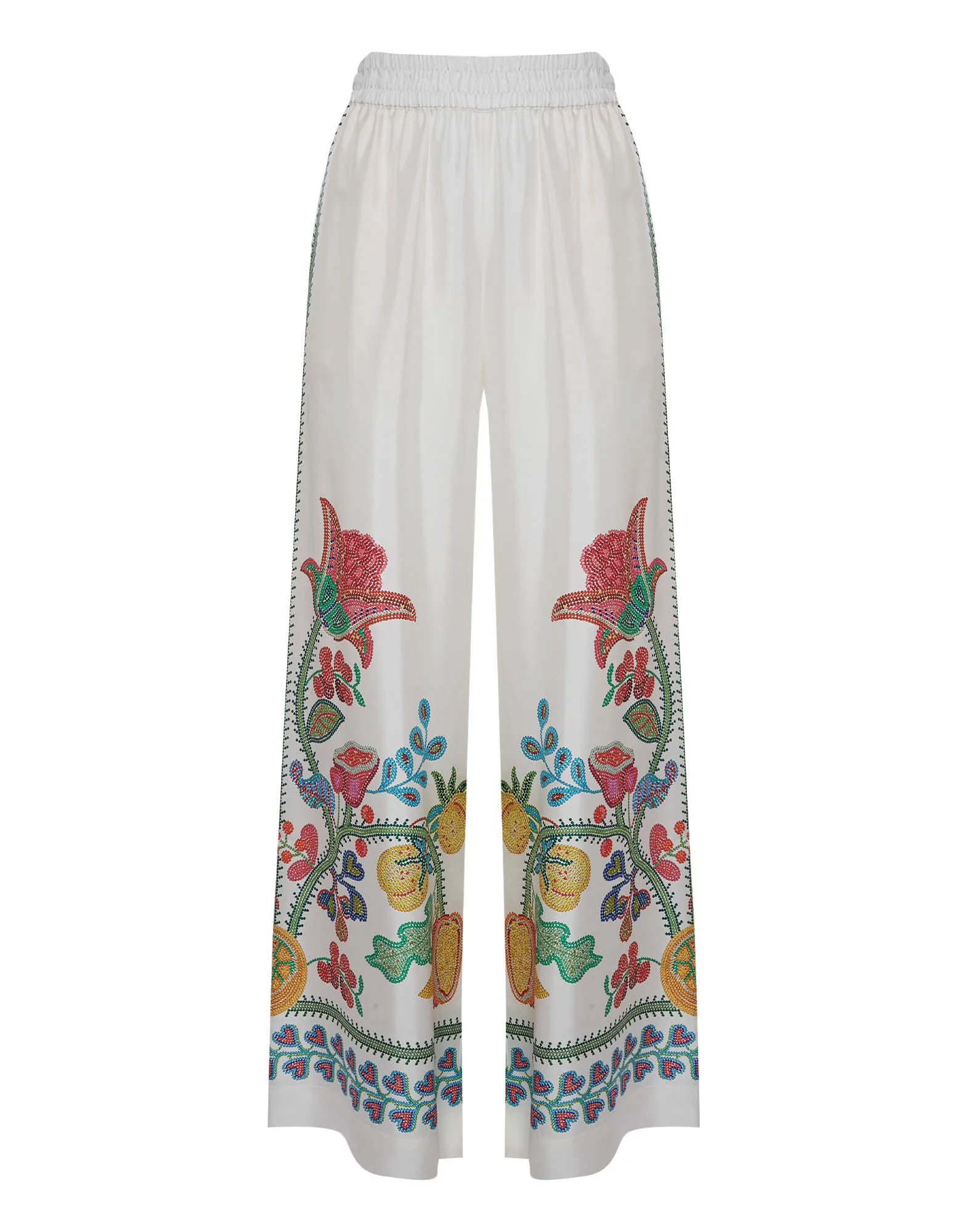 Palazzo Pants in Grenadilla Placée Off White for Women | La DoubleJ