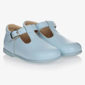 Pale Blue Leather Shoes