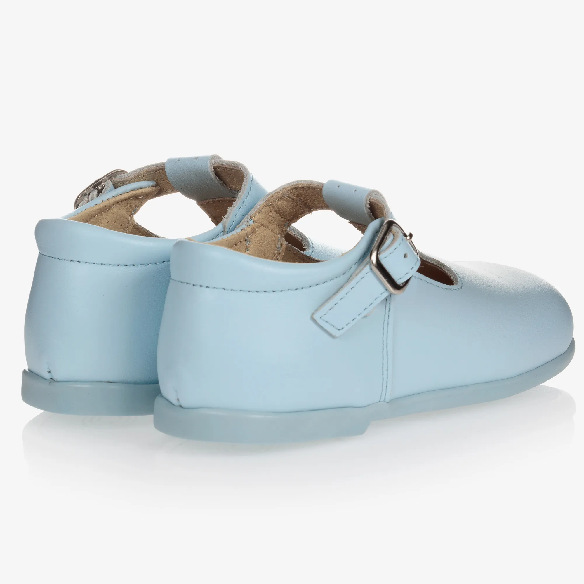 Pale Blue Leather Shoes