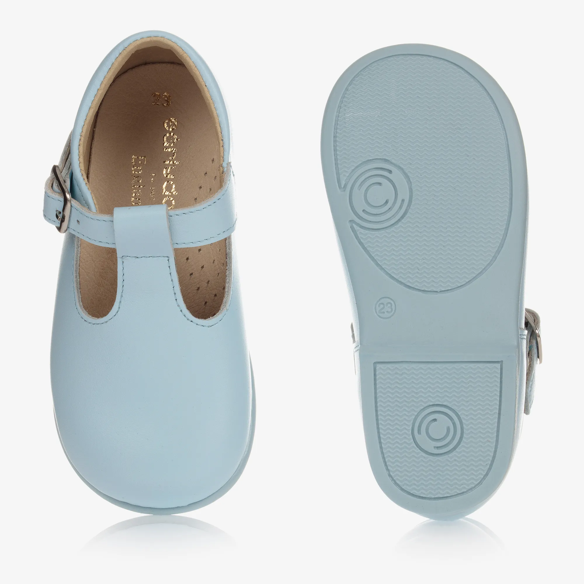 Pale Blue Leather Shoes