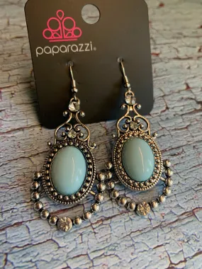 Paparazzi CAMEO and Juliet Blue Exclusive Earrings June 2020