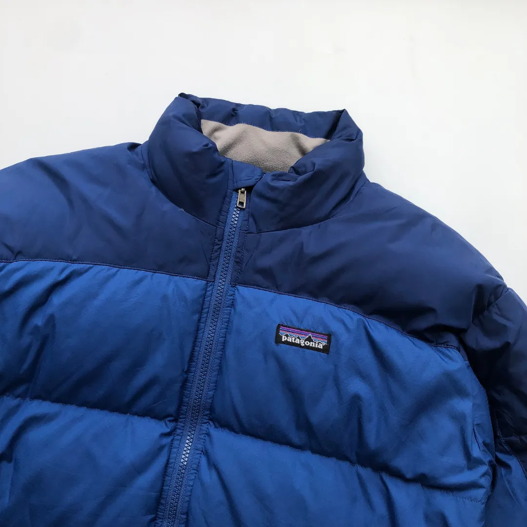 Patagonia Vintage Blue Down Puffer Jacket Medium