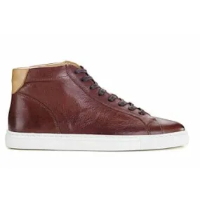 Patina Chocolate high top Trainers - THORNLEA